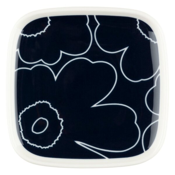 Marimekko Piirto Unikko side plate 10x10 cm White-dark blue