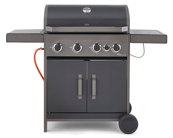 Tower Stealth 4000 Four Burner Gas BBQ, Black Steel