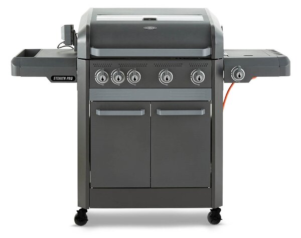 Tower Stealth Pro Six Burner Gas BBQ, Black Steel