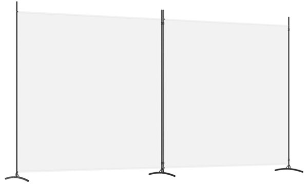 2-Panel Room Divider White 348x180 cm Fabric