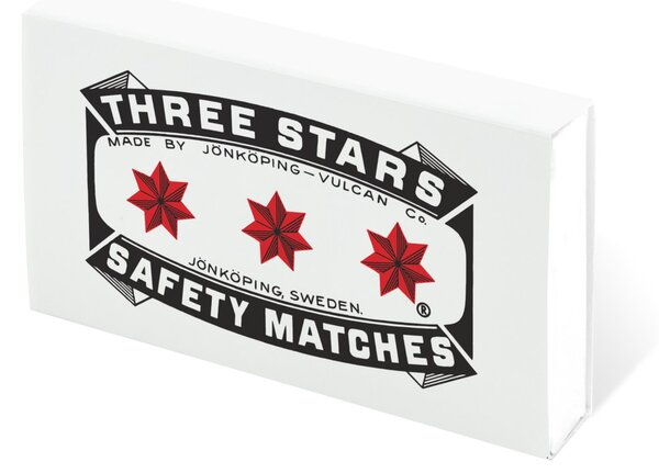 Solstickan Design Three Stars matches refill 50-pack White