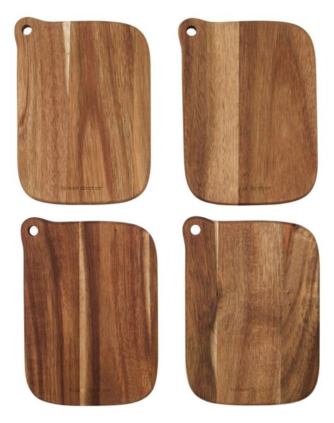 House Doctor Eya cutting board 13x18 cm 4-pack Acacia