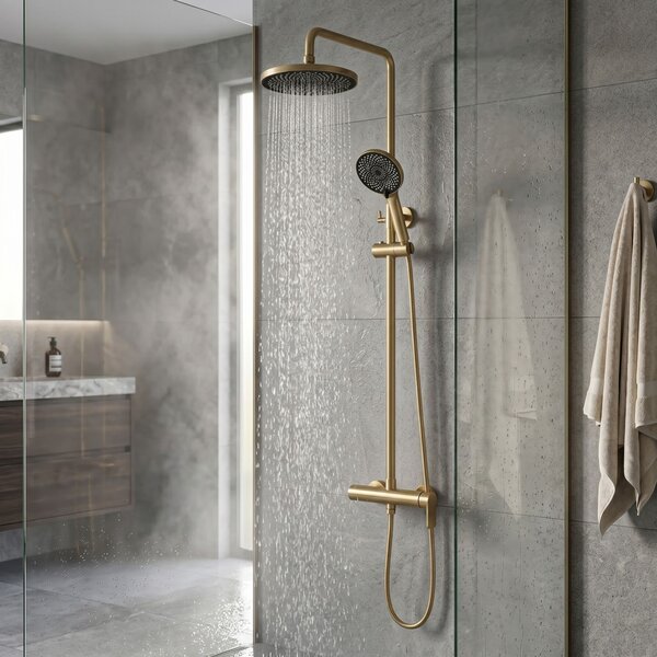 Shower set Rea Hunter Brush Gold