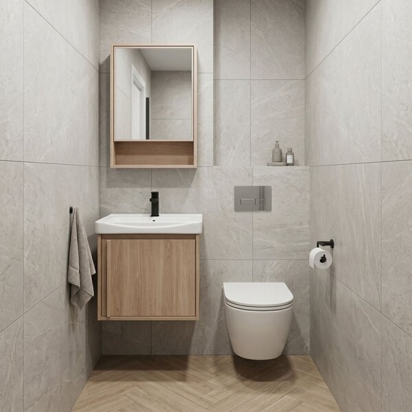 Bathroom furniture set with washbasin Gama T25023 BXM 50CM