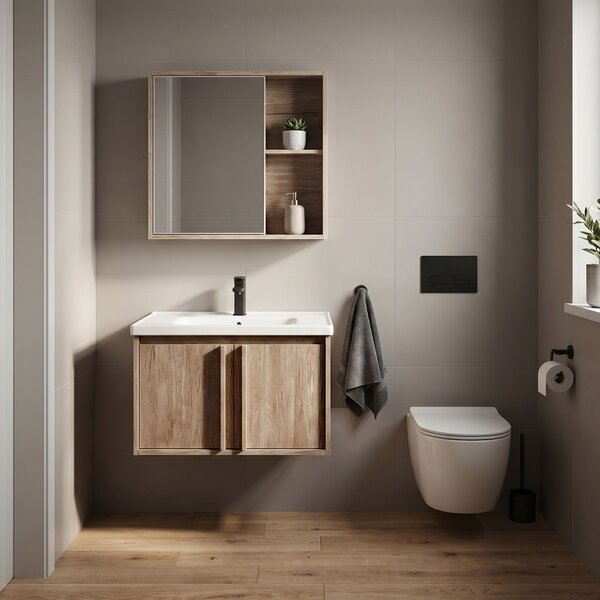 Bathroom furniture set with washbasin Gama T25023 QHM 60CM