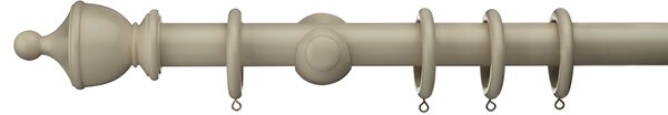 Sherwood Urn Finial Painted Wooden Curtain Pole Taupe