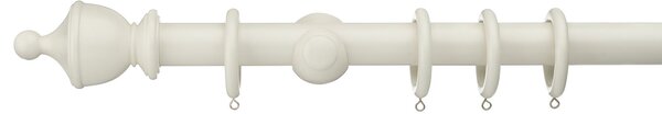 Sherwood Urn Finial Painted Wooden Curtain Pole Cream