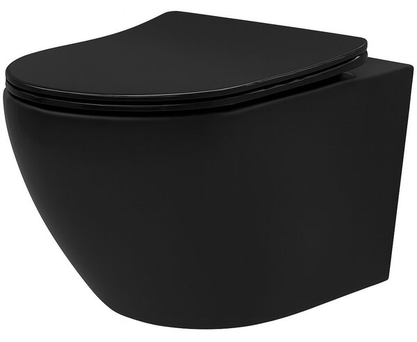 Toilet bowl Rea Carlo Mini Tornado NF BLACK MATT
