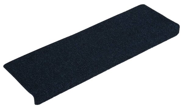 Stair Mats 15 pcs Needle Punch 65x21x4 cm Blue