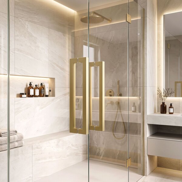 Shower door handle Rea 01 Brushed Gold
