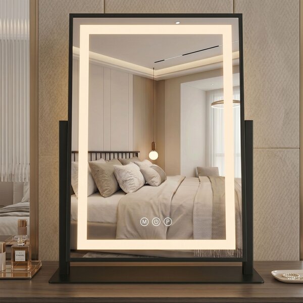 Mirror LED LUMI Black 30x40cm