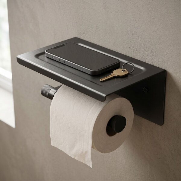Toilet paper holder with shelf 39105A ORI Titan