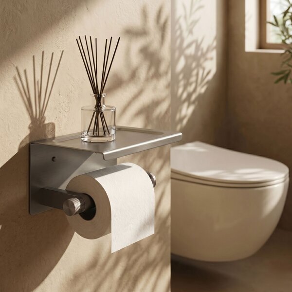 Toilet paper holder with shelf 39105A ORI Titan