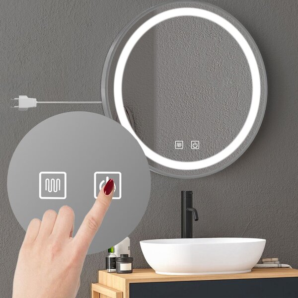 Mirror LED 50cm MMJ BRUSH SILVER