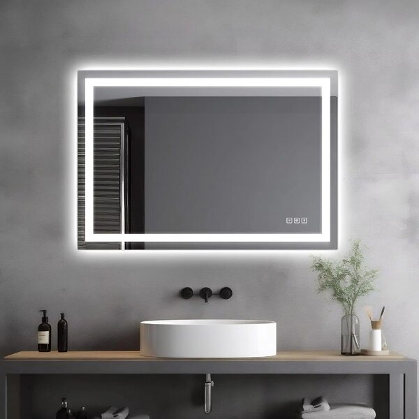 Mirror LED 90x60cm PRO SQR BLUETOOTH