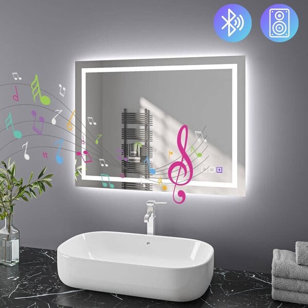 Mirror LED 90x60cm PRO SQR BLUETOOTH