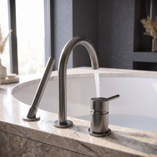 3-Hole Bathtub Faucet Rea Lungo Titan