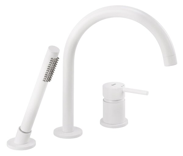 3-Hole Bathtub Faucet Rea Lungo White