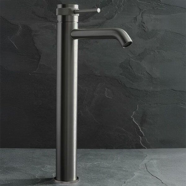 Bathroom faucet Rea Lungo Grip Gun Grey high