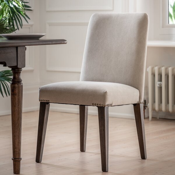 Matola Set of 2 Dining Chairs, Linen Brown