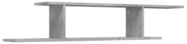 Wall-Mounted TV Shelf Concrete Grey 125x18x23 cm Engineered Wood