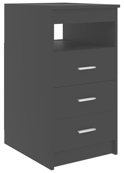 Drawer Cabinet Black 40x50x76 cm Engineered Wood