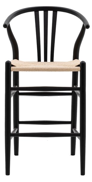 Walsall Set of 2 Bar Stools, Elm Black