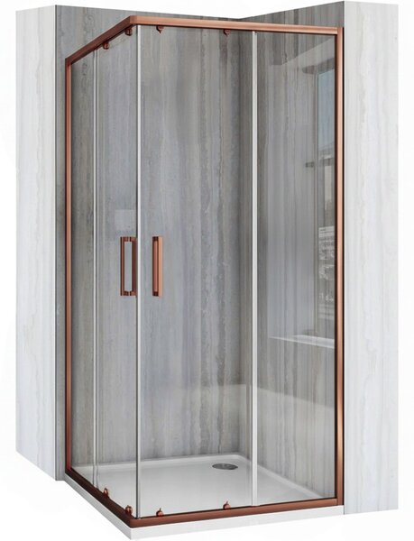 Shower enclosure Rea City 90x90 Brush Copper