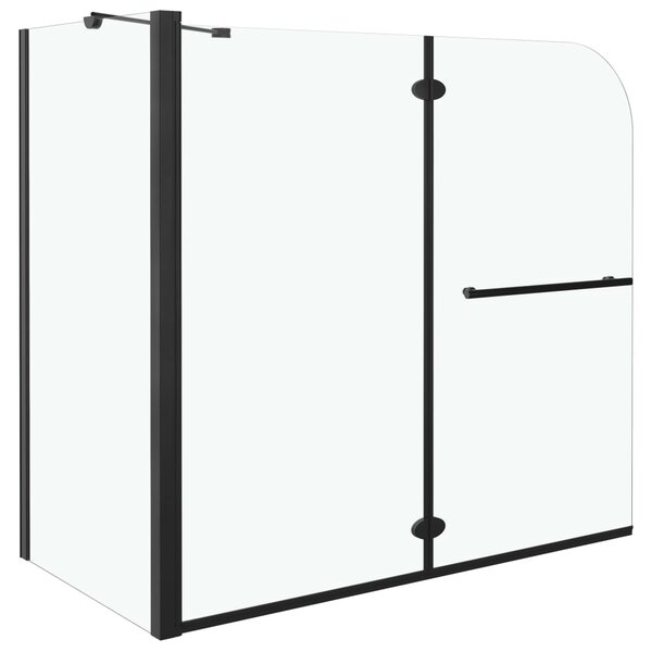 Bi-Folding Shower Enclosure ESG 120x68x130 cm Black