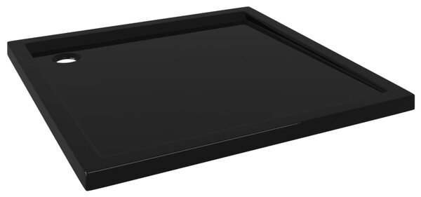 Square ABS Shower Base Tray Black 80x80 cm