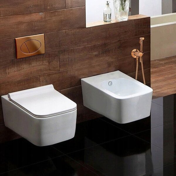 Bidet faucet Lungo Loop Copper Brush