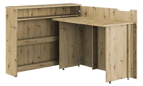 Carson Right Convertible Wooden Laptop Desk In Artisan Oak