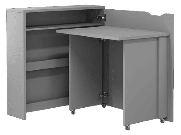 Carson 90cm Right Convertible Wooden Laptop Desk In Grey