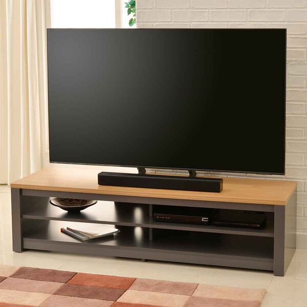 Midvale 1600mm Wooden TV Stand With 2 Shelves in Grey