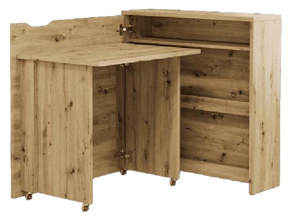 Carson 90cm Left Convertible Wooden Laptop Desk In Artisan Oak