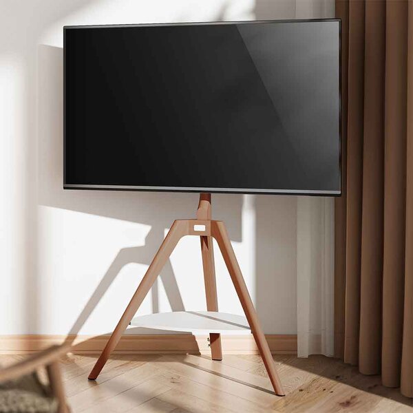 Tyler Floor Standing Wooden TV Stand With Shelf - Light Oak