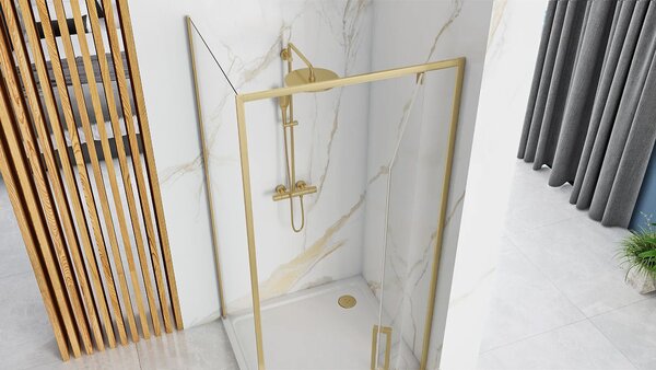 Shower enclosure corner REA Rapid Swing Brush Gold