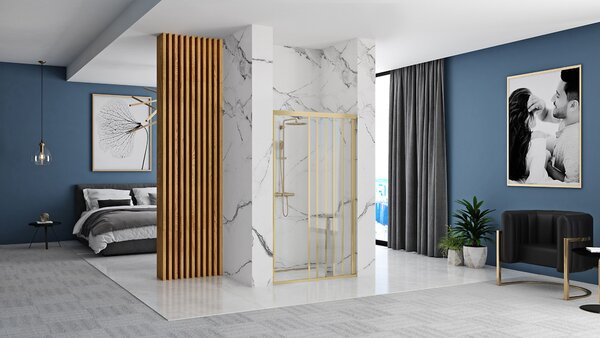 Shower doors Rea Alex 90 Gold Brush