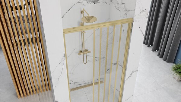 Shower doors Rea Alex 90 Gold Brush