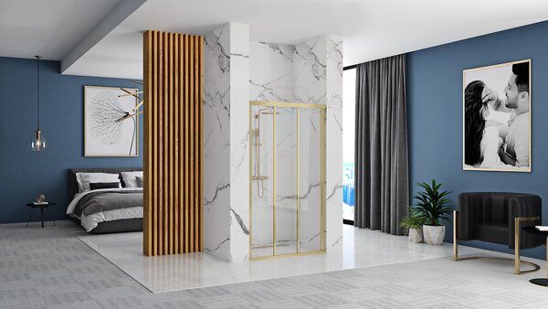 Shower doors Rea Alex 90 Gold Brush