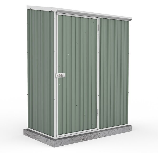Absco 5x3ft Space Saver Metal Pent Shed - Green