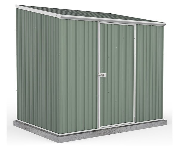 Absco 7.5x5ft Space Saver Metal Pent Shed - Green