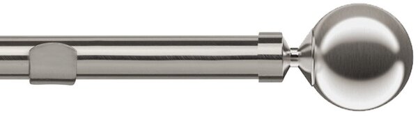 Sphere 28mm Eyelet Curtain Pole Satin Silver