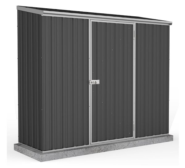 Absco 7.5x3ft Space Saver Metal Pent Shed - Grey