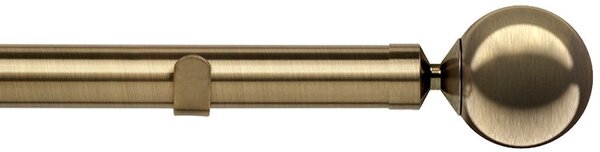 Sphere 28mm Eyelet Curtain Pole Antique Brass