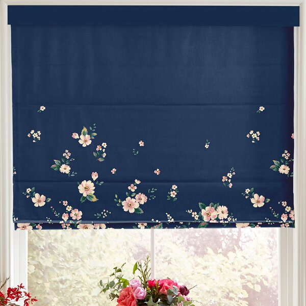 Cath Kidston Spitalfields Border Made To Measure Roman Blind Navy