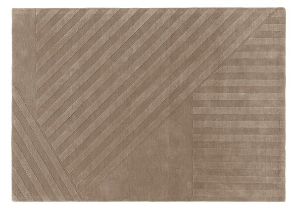 NJRD Levels wool rug stripes mole 200x300 cm