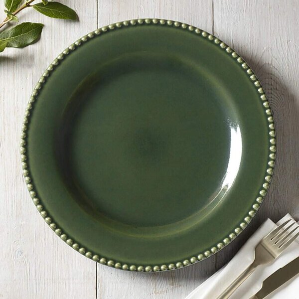 Set of 2 MM Living Bobble Dinner Plates Green