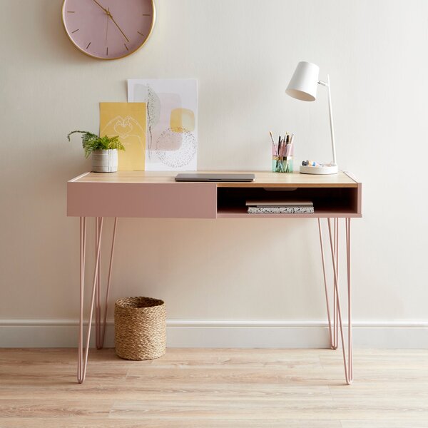 Penelope Blush Hairpin Desk Blush