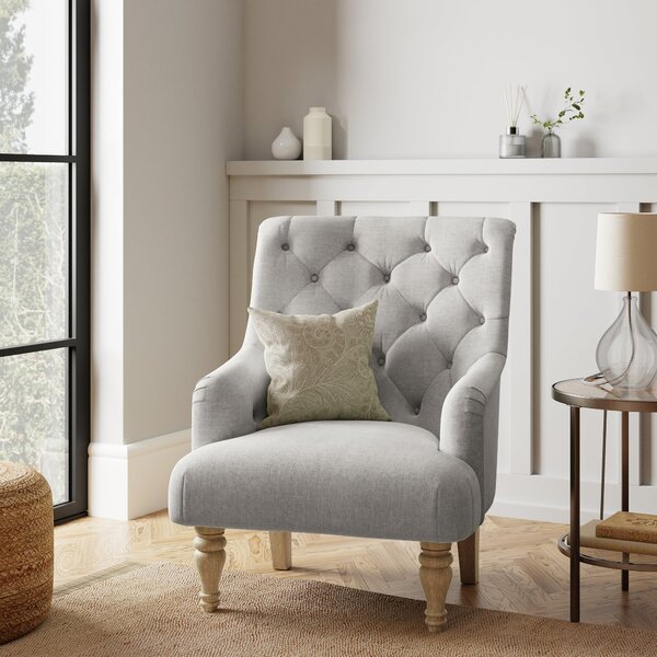 Arianna Flatweave Chair Grey